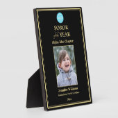 Zuster van het Jaar Sorority Logo Foto Zwart Goud Fotoplaat (Zijkant)