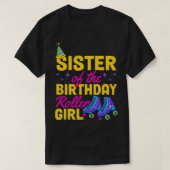 Zuster van het meisje Roller van de Birthday T-shirt (Design voorkant)