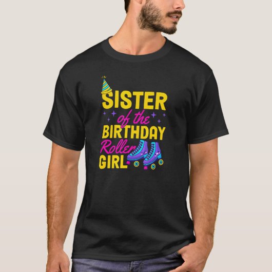 Zuster van het meisje Roller van de Birthday T-shirt (Voorkant)