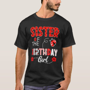Zuster van het meisje van de geboorte Ladybug Birt T-shirt