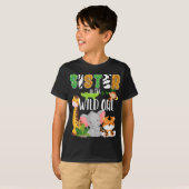 Zuster van het Wild One Zoo Birthday Safari Oerwou T-shirt (Voorkant volledig)