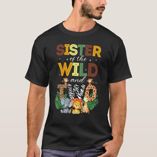 Zuster van het wilde Oerwoud van de twee dierentui T-shirt (Voorkant)