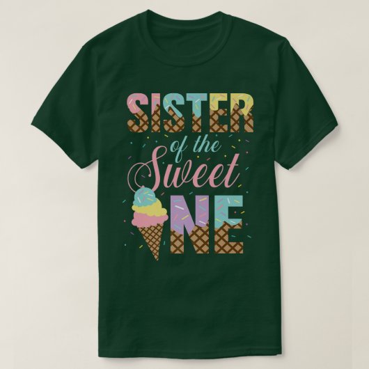 Zuster van het zoete Shirt Ice Cream Lovers Swe (Design voorkant)