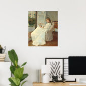 Zuster van kunstenaar in Window, Berthe Morisot Fi Poster (Thuiskantoor)