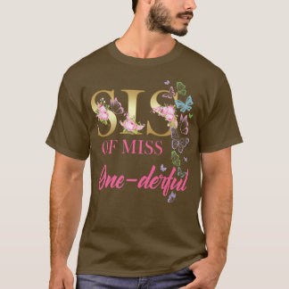 Zuster van Miss Onederful 1e geboortedag Butte T-shirt