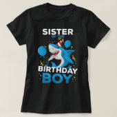 Zuster van The Birthday Boy Shark Ocean Theme Matc T-shirt (Design voorkant)