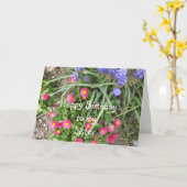 Zuster Verjaardag Bloemenbed Kaart (Gele Bloem)