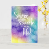 Zuster verjaardag, je voegt sprankelende, kleurrij kaart (Gele Bloem)