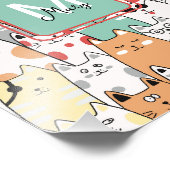 Zuster Verjaardag Kat Katten Naam Monogram Kinder Foto Afdruk (Hoek)