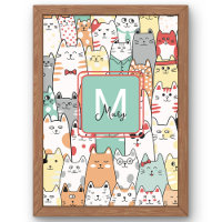 Zuster Verjaardag Kat Katten Naam Monogram Kinder
