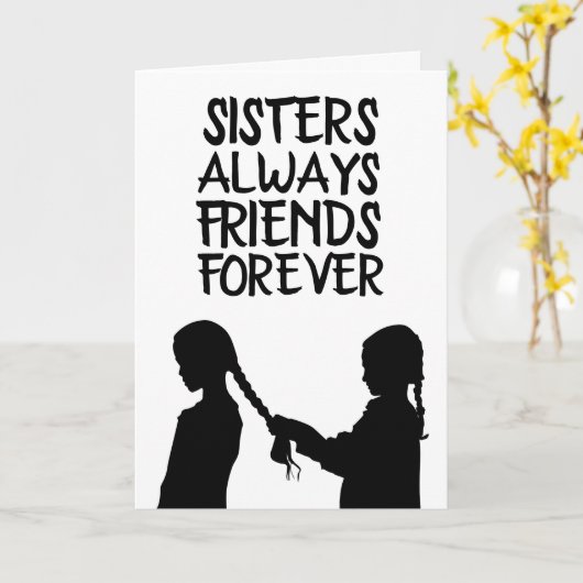 ZUSTER VERJAARDAG VRIEND WENSKAARTEN KAART (Gele Bloem)