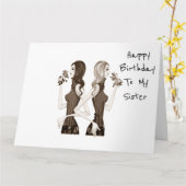 ** ZUSTER** VERJAARDAG WENSEN AAN MIJN ** ZUSTER** KAART (Gele Bloem)