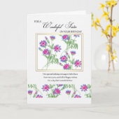 Zuster verjaardagskaart - Bloemenkaart Kaart (Gele Bloem)