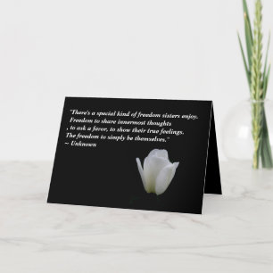 Zuster Verjaardagskaart Elegante Tulp Kaart