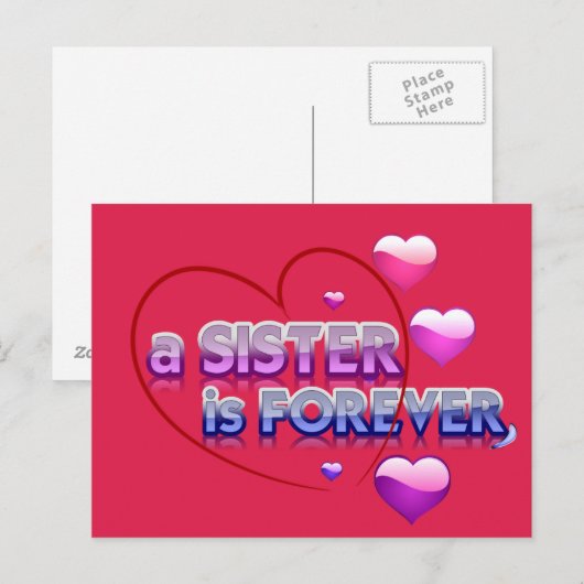 Zuster voor jou briefkaart (Voorkant / Achterkant)