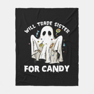 zuster voor snoep ruilen schattige halloween geest fleece deken