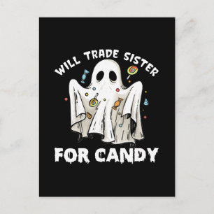 zuster voor snoepgoed verruilen schattig halloween briefkaart