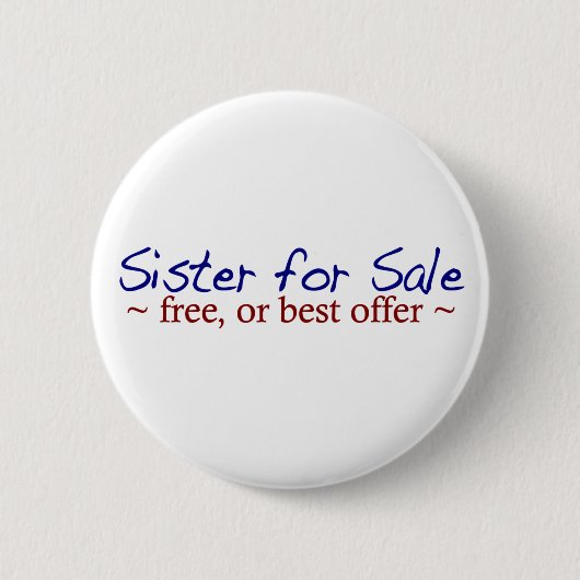 Zuster voor verkoop ronde button 5,7 cm (Voorkant)