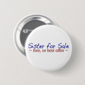 Zuster voor verkoop ronde button 5,7 cm (Voorkant /achterkant)
