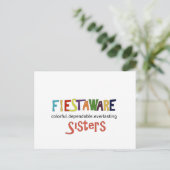 Zuster Vriendinnen Betrouwbare Everduurzame Briefkaart (Staand voorkant)