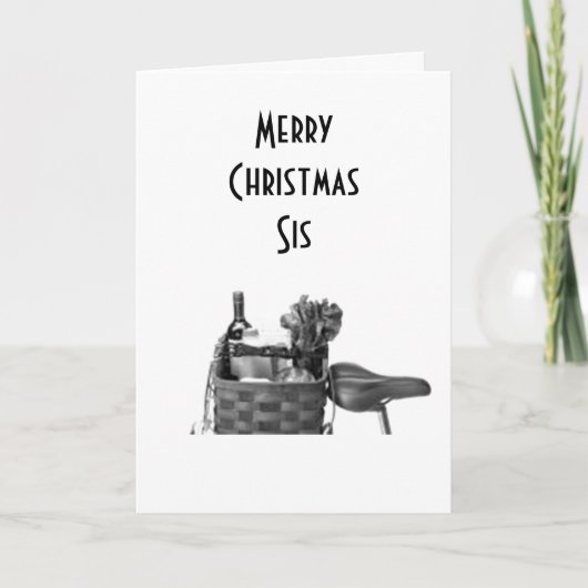 ZUSTER-VROLIJKE KERST EN HET HELE JAAR LIEFDE FEESTDAGEN KAART (Voorkant)