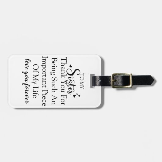 Zuster waardering Dank u voor uw aanwezigheid in m Bagagelabel (Voorkant horizontaal)