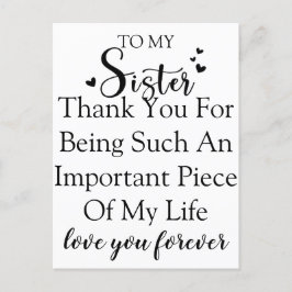 Zuster waardering Dank u voor uw aanwezigheid in m Feestdagenkaart