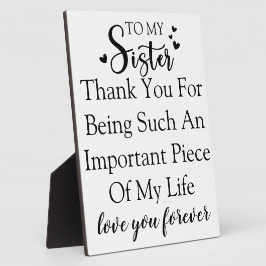 Zuster waardering Dank u voor uw aanwezigheid in m Fotoplaat (Zijkant)