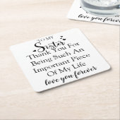 Zuster waardering Dank u voor uw aanwezigheid in m Kartonnen Onderzetters (Schuin)