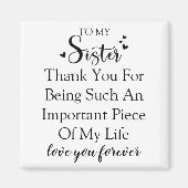 Zuster waardering Dank u voor uw aanwezigheid in m Magneet (Voorkant)