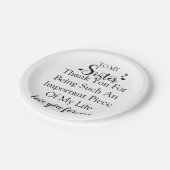 Zuster waardering Dank u voor uw aanwezigheid in m Papieren Bordje (Gekanteld)