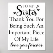 Zuster waardering Dank u voor uw aanwezigheid in m Poster (Voorkant)