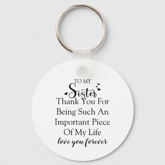 Zuster waardering Dank u voor uw aanwezigheid in m Sleutelhanger (Voorkant)