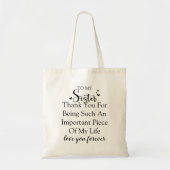 Zuster waardering Dank u voor uw aanwezigheid in m Tote Bag (Voorkant)