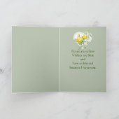 Zuster Yellow Rose Garden Flower Valentijn Poem Feestdagen Kaart (Binnen)