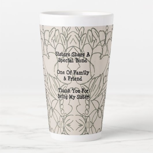 Zuster Zentiment Abstract Latte Mok (Voorkant)