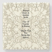 Zuster Zentiment Abstract Stenen Onderzetter (Voorkant)