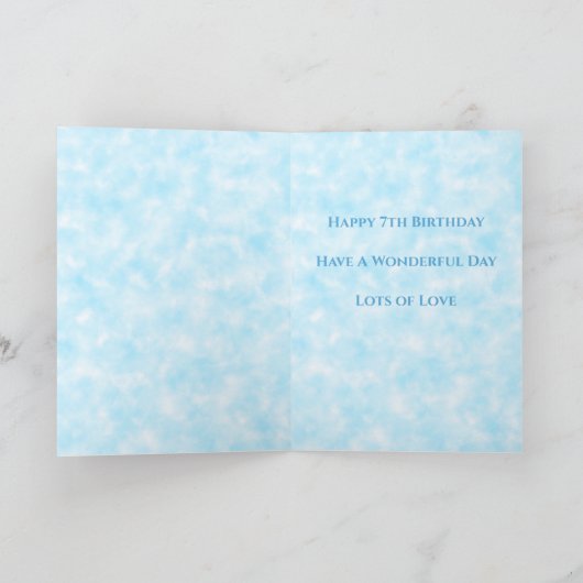 Zuster zuster 7e verjaardag kaart (Binnen)