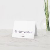 Zuster-zuster de Lijn… Feestdagen Kaart (Achterkant)