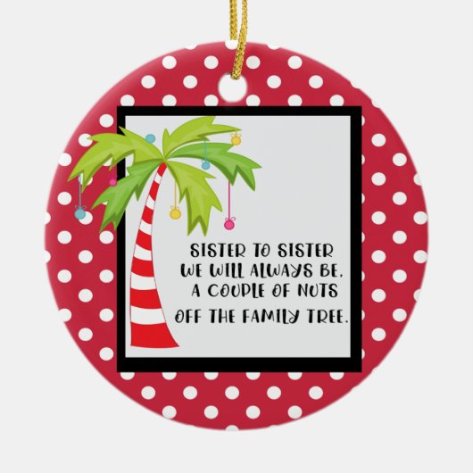 Zuster zuster voor kerstversiering keramisch ornament (Voorkant)