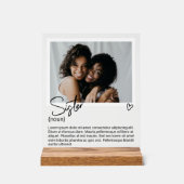 Zusterfoto en Gepersonaliseerde zelfstandig naamwo Acryl Bord (Voorkant)