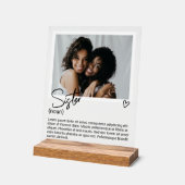 Zusterfoto en Gepersonaliseerde zelfstandig naamwo Acryl Bord (Hoek)
