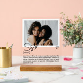 Zusterfoto en Gepersonaliseerde zelfstandig naamwo Acryl Bord (Huwelijk)
