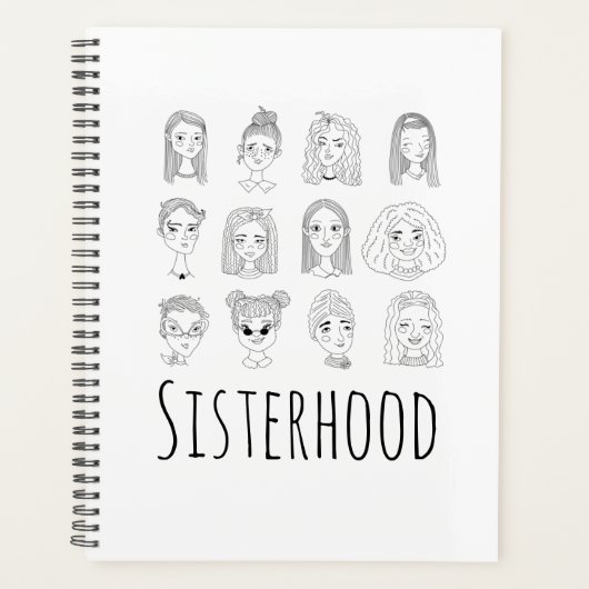 Zusterhood Ink Pen Doodle tekening Planner (Voorkant)