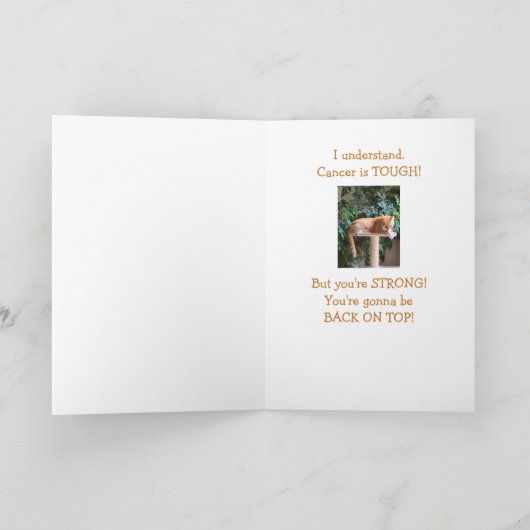 Zusterkanker ondersteuning Schattigee kat Kaart (Binnen)