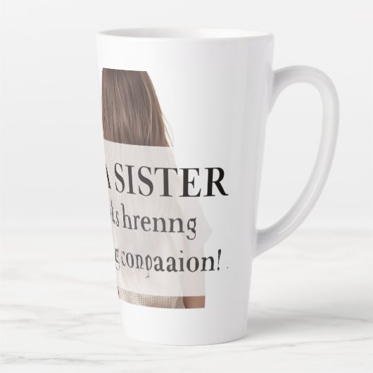 Zusterliefde Geschenk Latte Mok (Rechts)