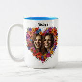 Zusterliefde in bloei tweekleurige koffiemok (Links)