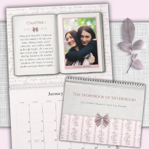 Zusterlijke Verjaardag Nostalgisch Verhaalboek Fot Kalender