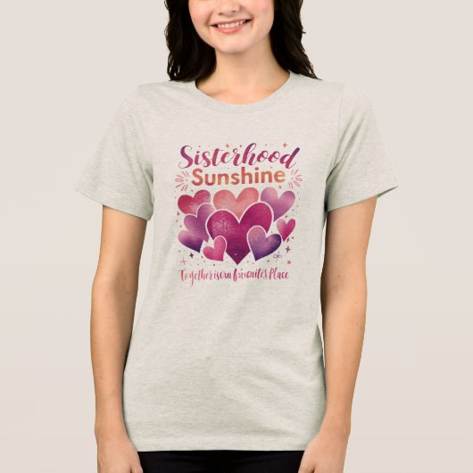 Zusterlijke zonneschijn Tri-Blend shirt (Voorkant)