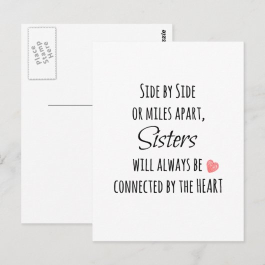 zusterofferte briefkaart (Voorkant / Achterkant)